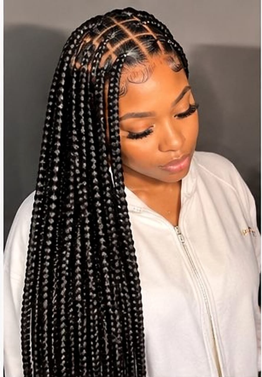 Medium Knotless Braids